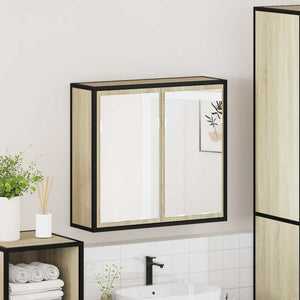 Ντουλάπι Καθρέφτη Μπάνιου Sonoma Δρυς 65 x 20 x 60 εκ. από Τεχνητό Ξύλο - Pakobazaar