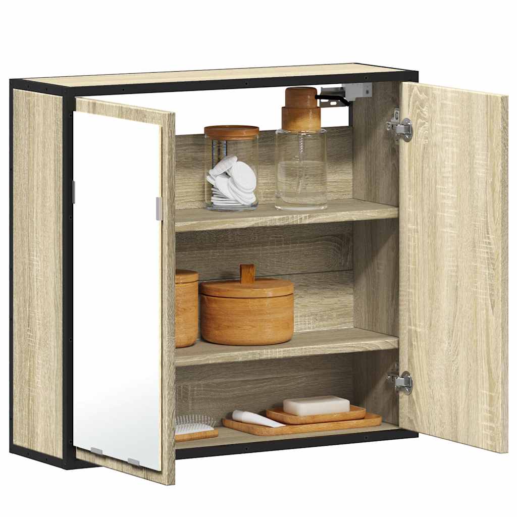 Ντουλάπι Καθρέφτη Μπάνιου Sonoma Δρυς 65 x 20 x 60 εκ. από Τεχνητό Ξύλο - Pakobazaar
