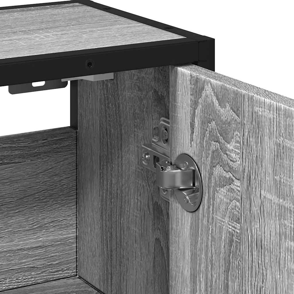 Ντουλάπι καθρέφτη μπάνιου Γκρι Sonoma 65x20x60 cm