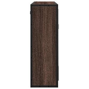 ντουλάπι καθρέφτη μπάνιου καφέ δρυς 65x20x60 cm