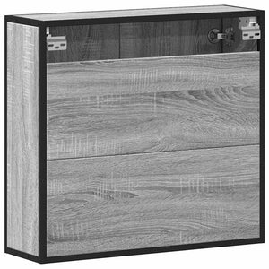 Ντουλάπι καθρέφτη μπάνιου Γκρι Sonoma 65x20x60 cm - Pakobazaar