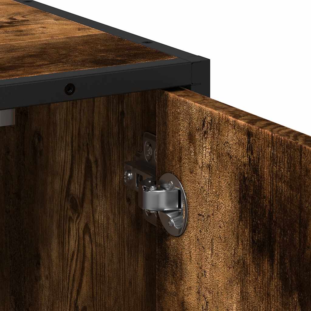 ντουλάπι νιπτήρα μπάνιου καπνιστή δρυς 65x33x60 cm