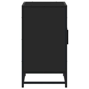 ντουλάπι νιπτήρα μπάνιου μαύρο 90x33x60 cm κατασκευασμένο ξύλο