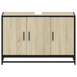 Ντουλάπι Νιπτήρα Μπάνιου Sonoma Δρυς 90 x 33 x 60 εκ. από Τεχνητό Ξύλο