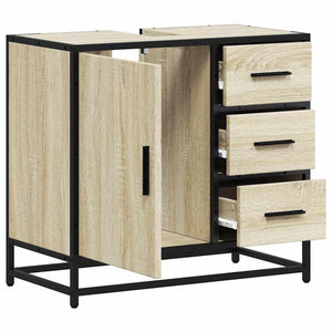 Ντουλάπι Νιπτήρα Μπάνιου Sonoma Δρυς 65x33x60 εκ. Επεξ. Ξύλο - Pakobazaar