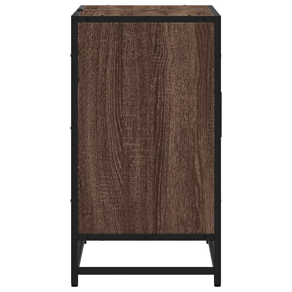 ντουλάπι νιπτήρα μπάνιου καφέ δρυς 65x33x60 cm - Pakobazaar