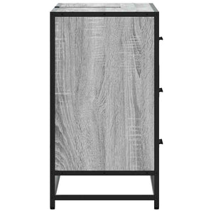 Ντουλάπι Μπάνιου Νιπτήρα Γκρι Sonoma 80 x 33 x 60εκ. Επεξ. Ξύλο