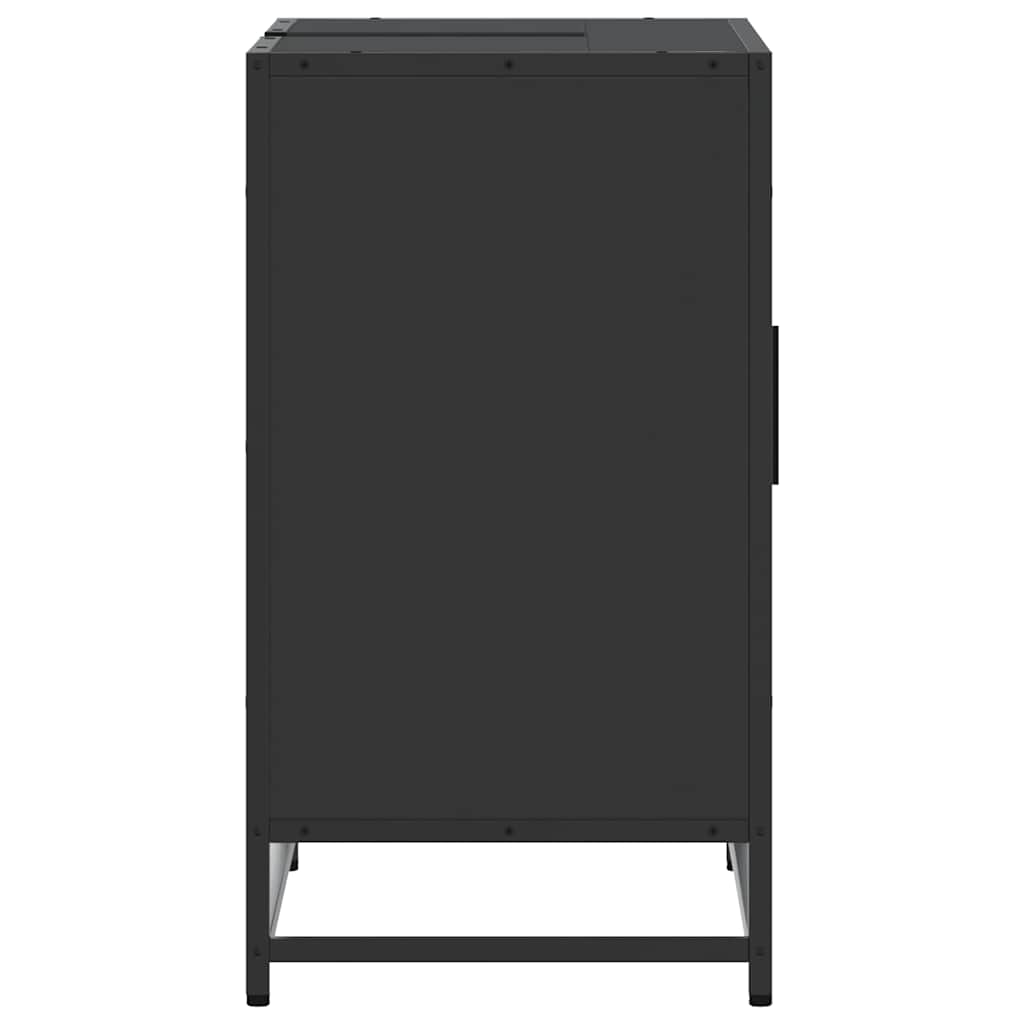 ντουλάπι νιπτήρα μπάνιου μαύρο 65x33x60 cm κατασκευασμένο ξύλο