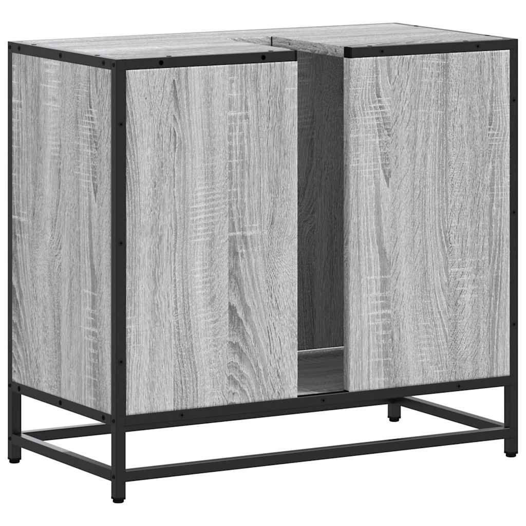 Ντουλάπι νιπτήρα μπάνιου γκρι Sonoma 65x33x60 cm - Pakobazaar