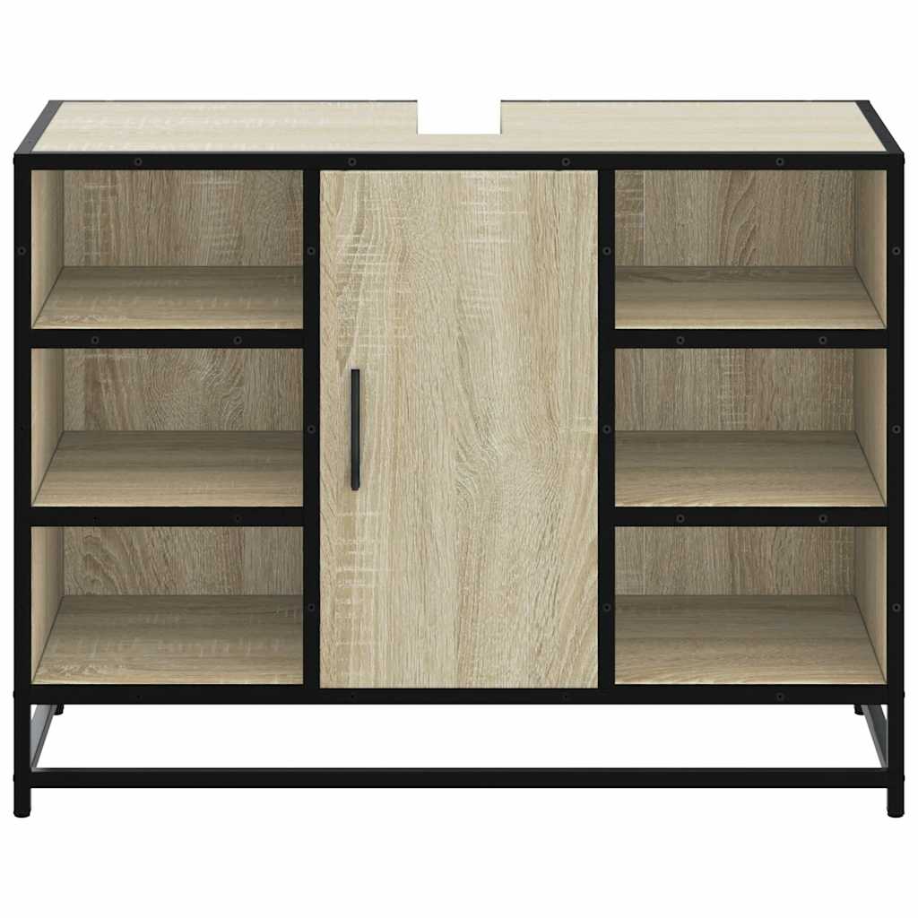 Ντουλάπι Νιπτήρα Μπάνιου Sonoma Δρυς 80 x 33 x 60 εκ. από Τεχνητό Ξύλο - Pakobazaar