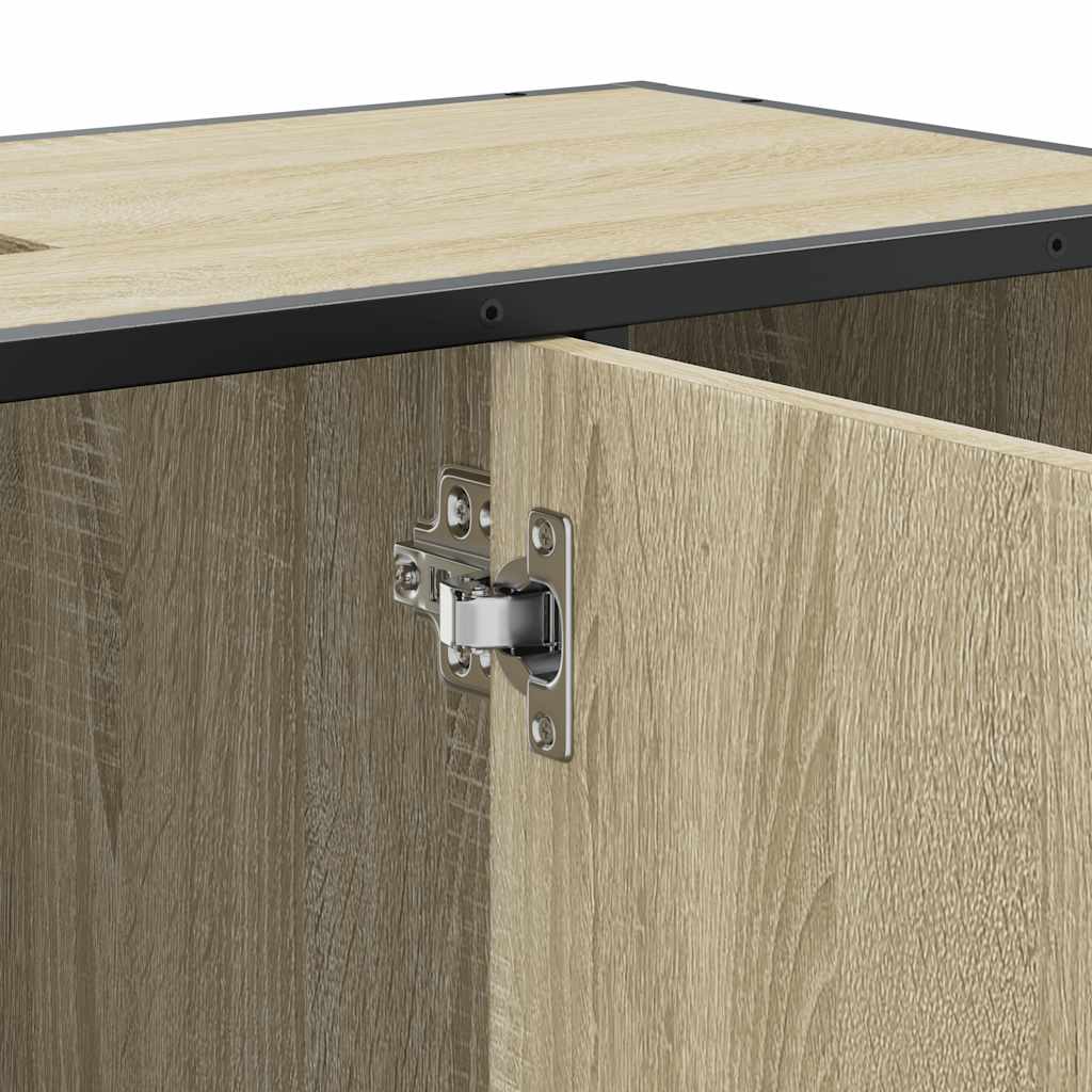 Ντουλάπι Νιπτήρα Μπάνιου Sonoma Δρυς 80 x 33 x 60 εκ. από Τεχνητό Ξύλο - Pakobazaar
