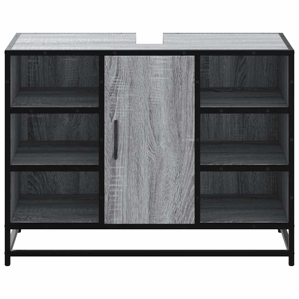 Ντουλάπι Μπάνιου Νιπτήρα Γκρι Sonoma 80 x 33 x 60εκ. Επεξ. Ξύλο