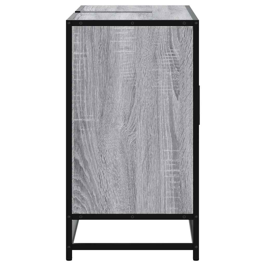 Ντουλάπι Μπάνιου Νιπτήρα Γκρι Sonoma 80 x 33 x 60εκ. Επεξ. Ξύλο