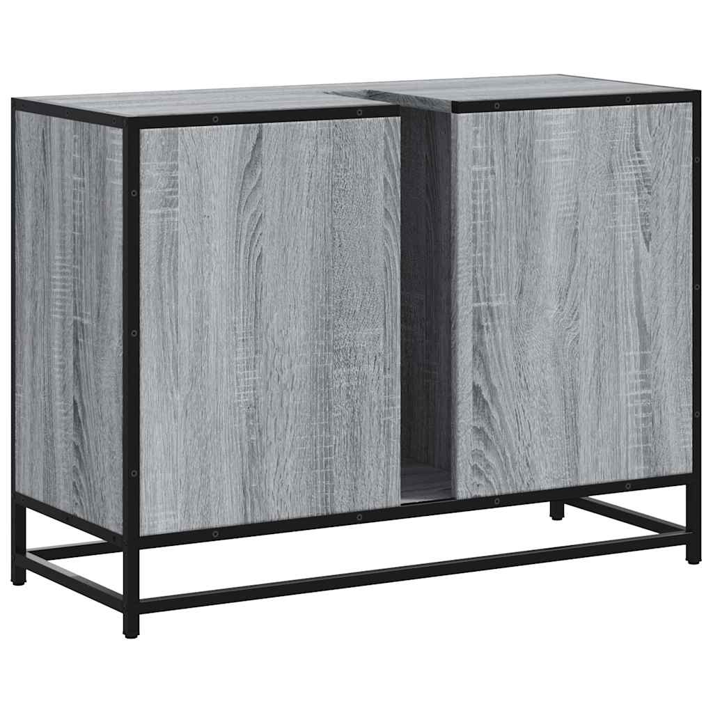 Ντουλάπι Μπάνιου Νιπτήρα Γκρι Sonoma 80 x 33 x 60εκ. Επεξ. Ξύλο