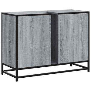 Ντουλάπι Μπάνιου Νιπτήρα Γκρι Sonoma 80 x 33 x 60εκ. Επεξ. Ξύλο