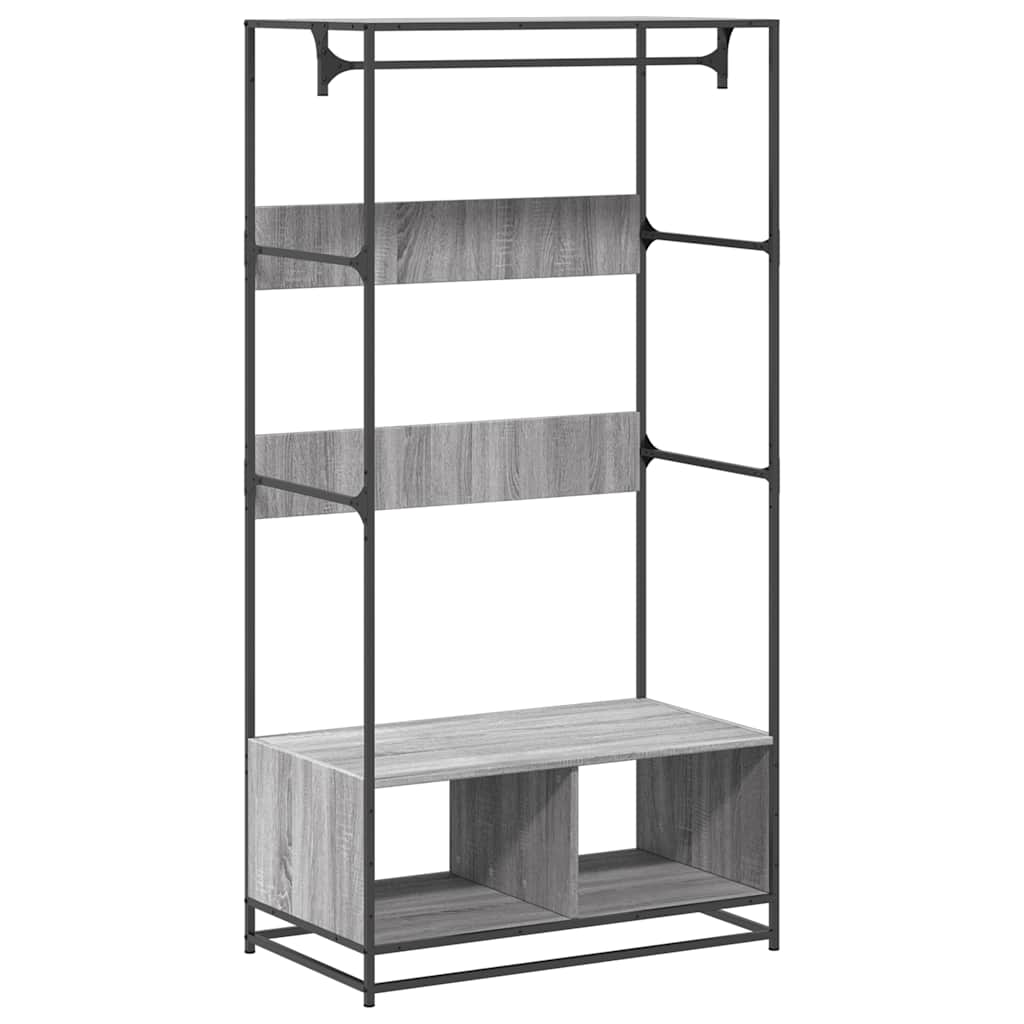 Ντουλάπα Γκρι Sonoma 90x50x180 εκ. από Επεξεργασμένο Ξύλο - Pakobazaar