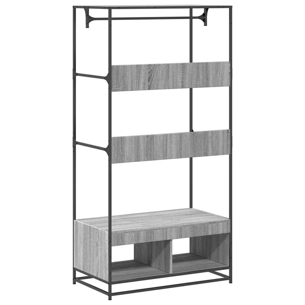 Ντουλάπα Γκρι Sonoma 90x50x180 εκ. από Επεξεργασμένο Ξύλο - Pakobazaar