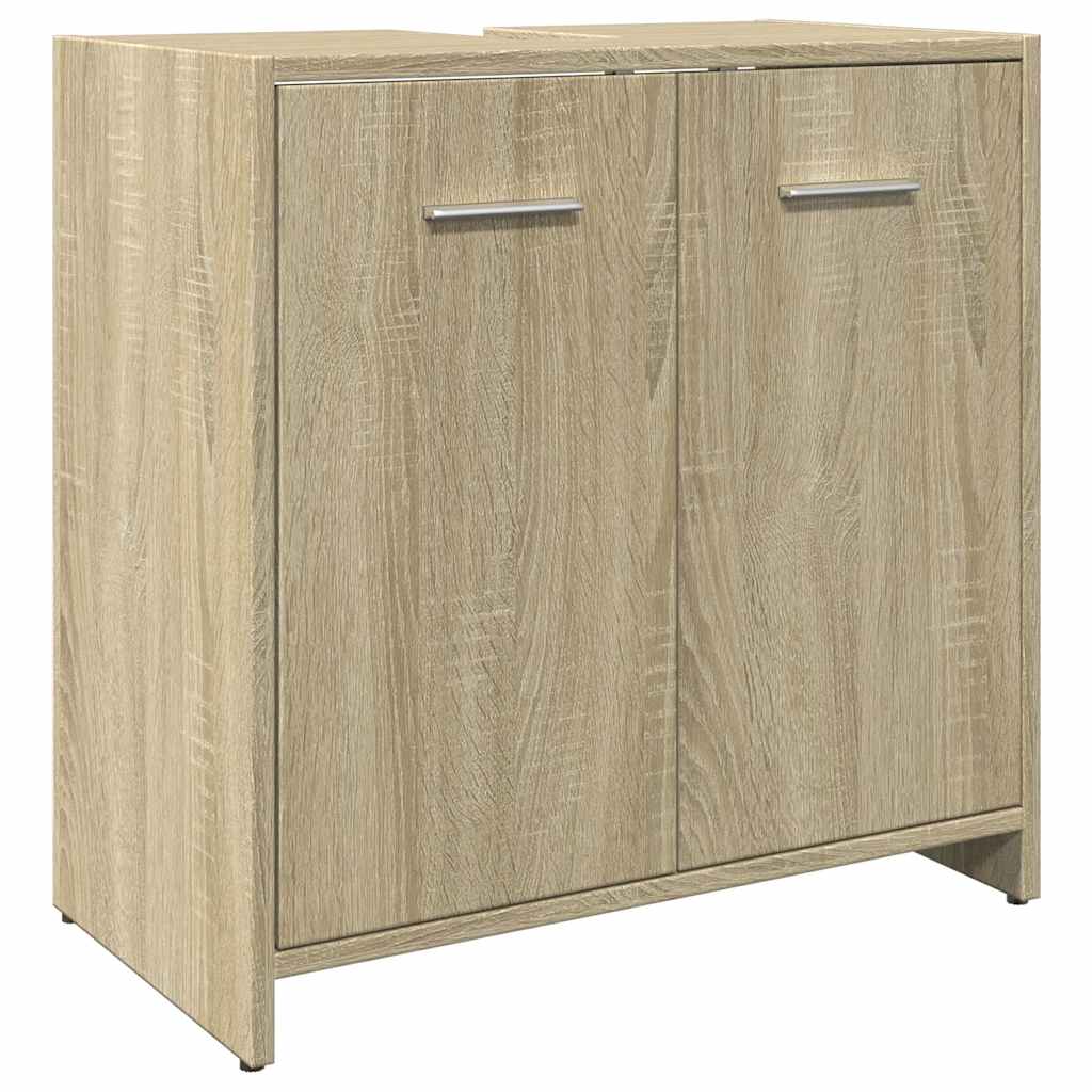 Ντουλάπι Νιπτήρα Μπάνιου Sonoma Δρυς 60x33x60 εκ. Επεξ. Ξύλο - Pakobazaar