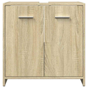 Ντουλάπι Νιπτήρα Μπάνιου Sonoma Δρυς 60x33x60 εκ. Επεξ. Ξύλο - Pakobazaar
