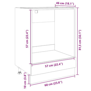 Ντουλάπι για Φούρνο Sonoma Δρυς 60x46x81,5 εκ. Επεξ. Ξύλο