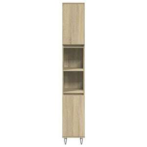 Ντουλάπι Μπάνιου Sonoma Δρυς 30x30x190 εκ. Επεξεργασμένο Ξύλο