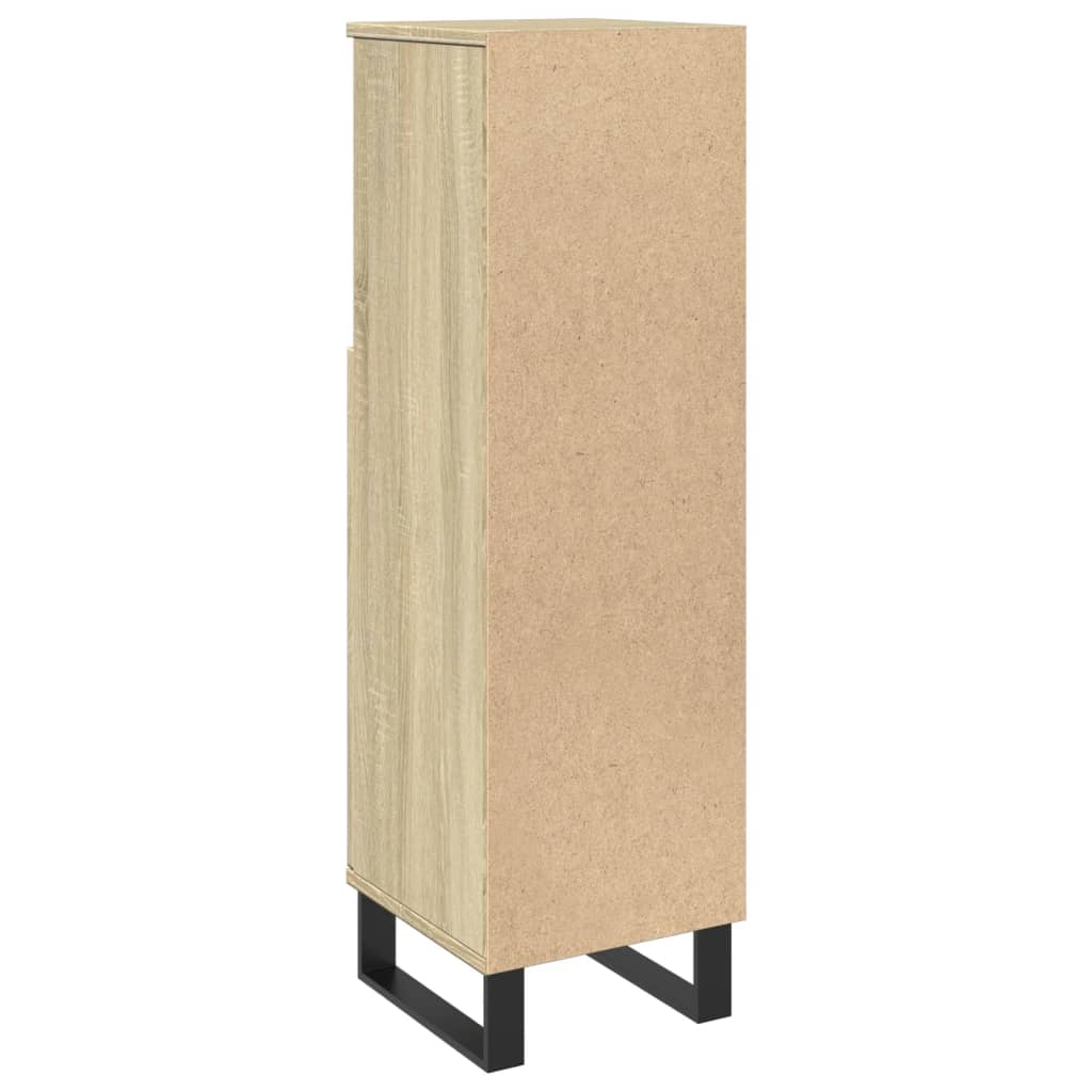 Ντουλάπι Μπάνιου Sonoma Δρυς 30x30x100 εκ. Επεξεργασμένο Ξύλο - Pakobazaar