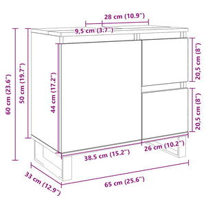Ντουλάπι Μπάνιου Sonoma Δρυς 65x33x60 εκ. Επεξεργασμένο Ξύλο