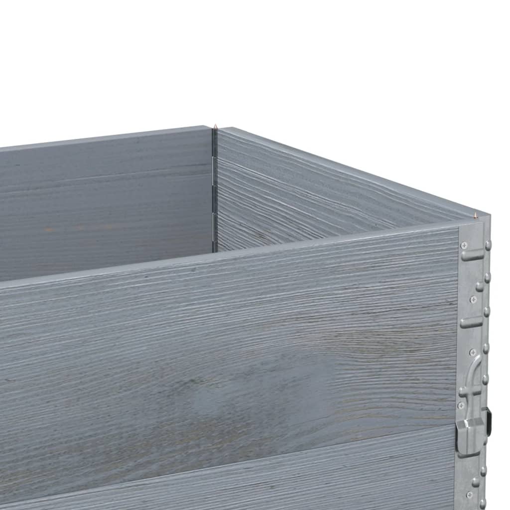 Ζαρντινιέρα Κήπου Γκρι 100x50 εκ. από Μασίφ Ξύλο Πεύκου - Pakobazaar