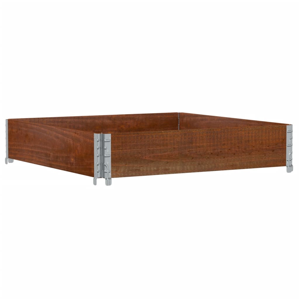 Ζαρντινιέρα Κήπου Καφέ 100x100 εκ. από Μασίφ Ξύλο Πεύκου