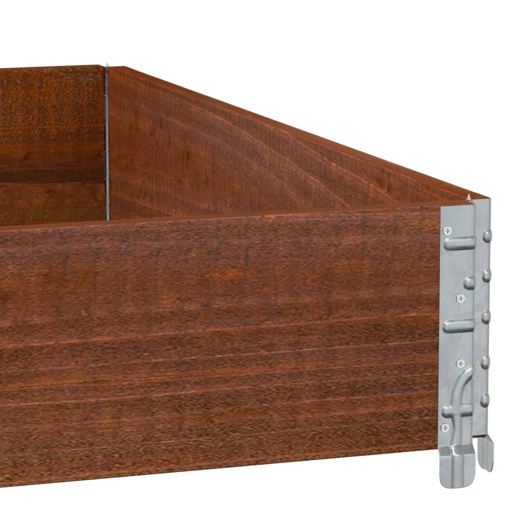 Ζαρντινιέρα Κήπου Καφέ 100x100 εκ. από Μασίφ Ξύλο Πεύκου