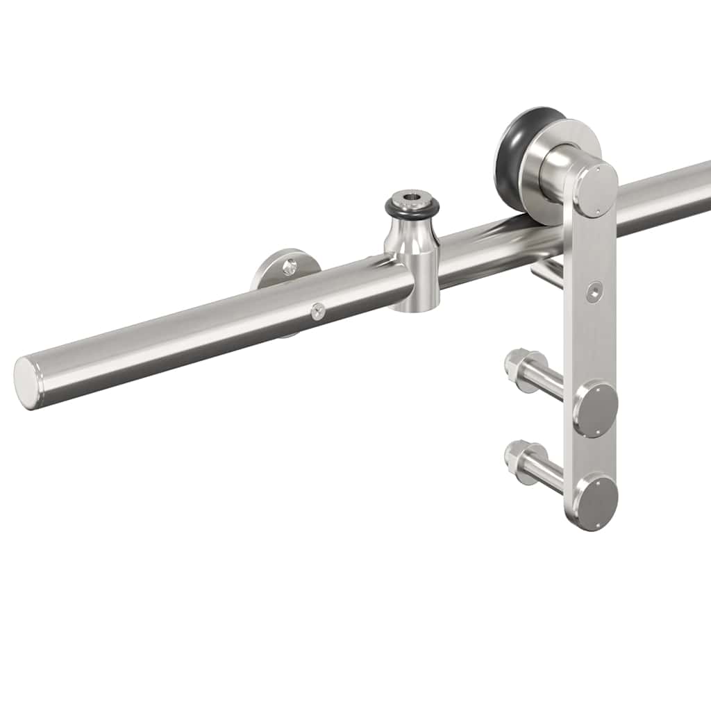 Μηχανισμός Συρόμενης Μεσόπορτας Ασημί 183 εκ. Ανοξείδωτο Ατσάλι - Pakobazaar