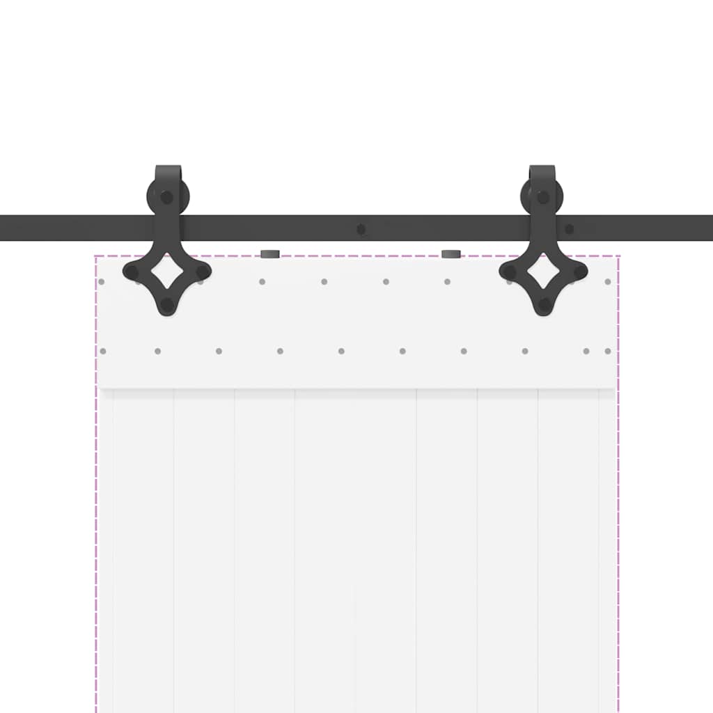 Μηχανισμός Συρόμενης Μεσόπορτας Μαύρος 213,5 εκ. Ατσάλινος