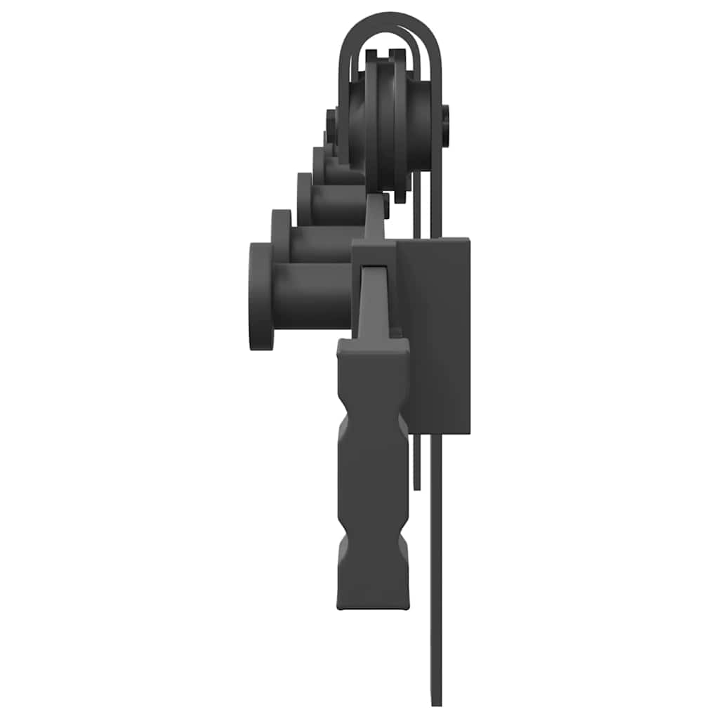 Μηχανισμός Συρόμενης Μεσόπορτας Μαύρος 213,5 εκ. Ατσάλινος