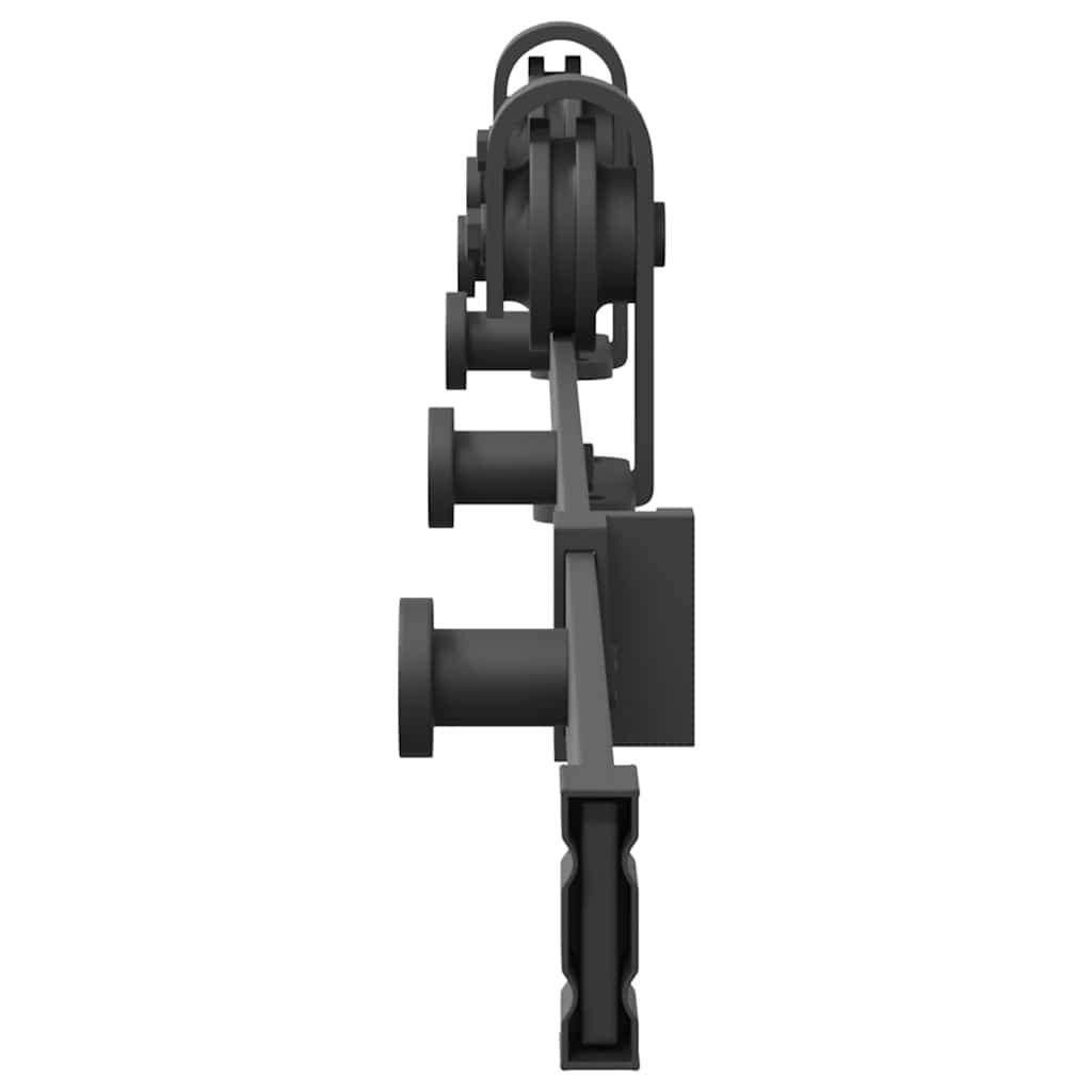 Μηχανισμός Συρόμενης Μεσόπορτας Μαύρος 200 εκ. Ατσάλινος