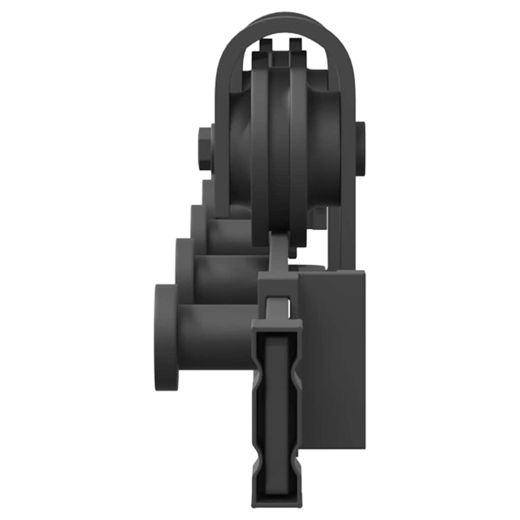 Μηχανισμός Συρόμενης Μεσόπορτας Μαύρος 152,5 εκ. Ατσάλινος - Pakobazaar