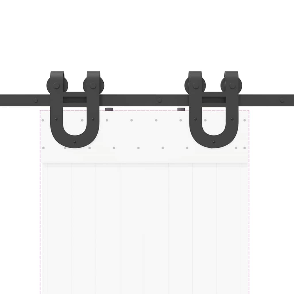 Μηχανισμός Συρόμενης Μεσόπορτας Μαύρος 200 εκ. Ατσάλινος - Pakobazaar