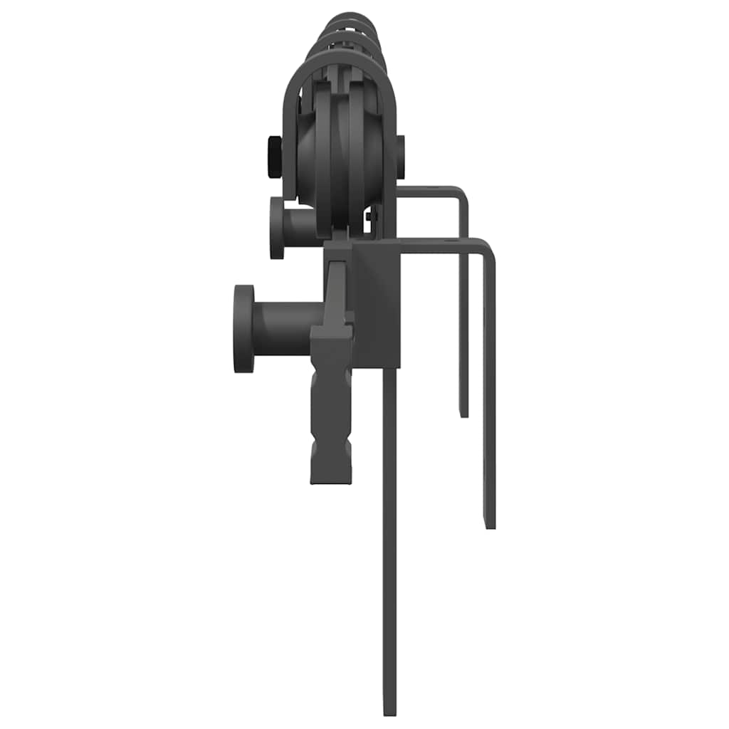 Μηχανισμός Συρόμενης Μεσόπορτας Μαύρος 200 εκ. Ατσάλινος - Pakobazaar