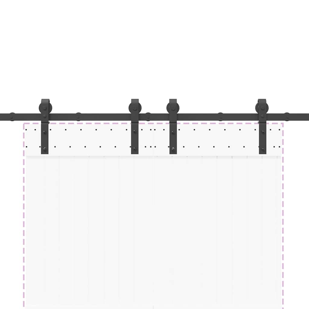 Μηχανισμός Συρόμενης Μεσόπορτας Μαύρος 183 εκ. Ατσάλινος