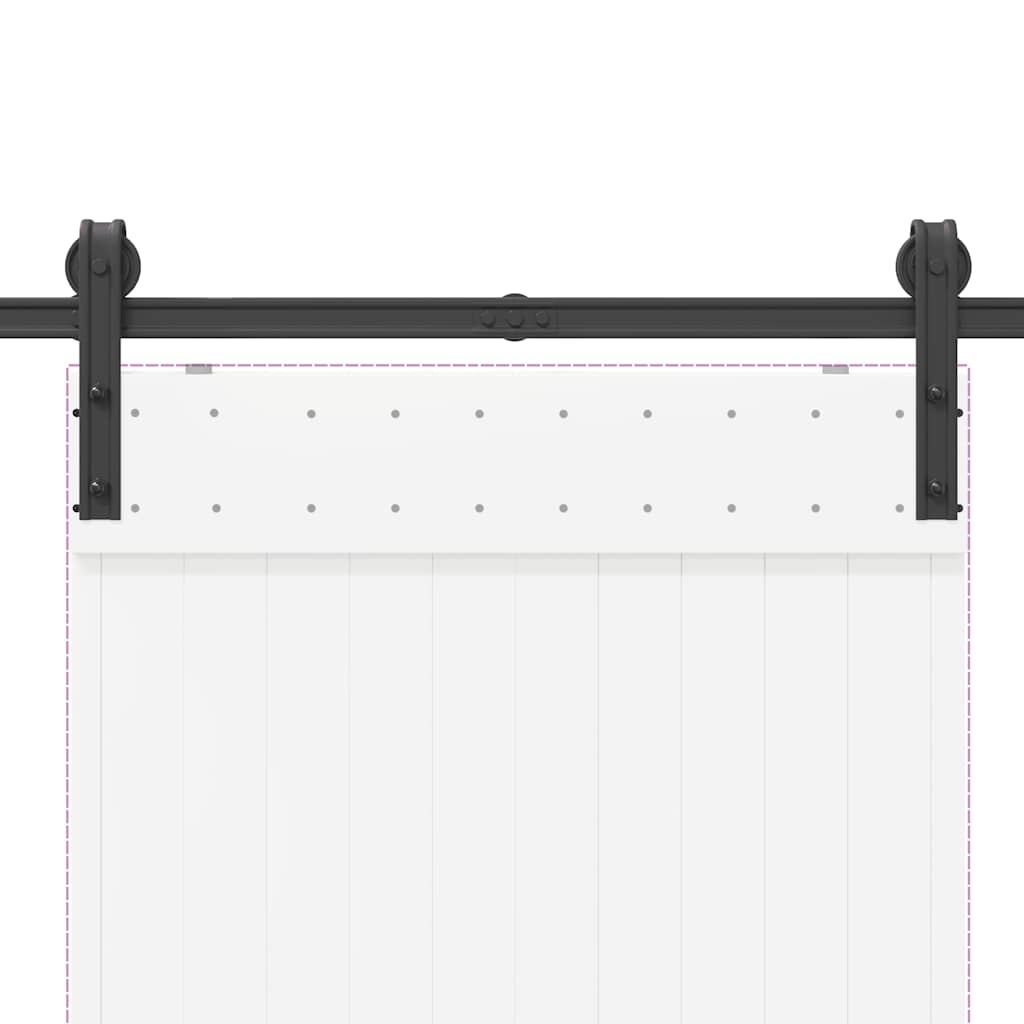 Μηχανισμός Συρόμενης Μεσόπορτας Μαύρος 200 εκ. Ατσάλινος