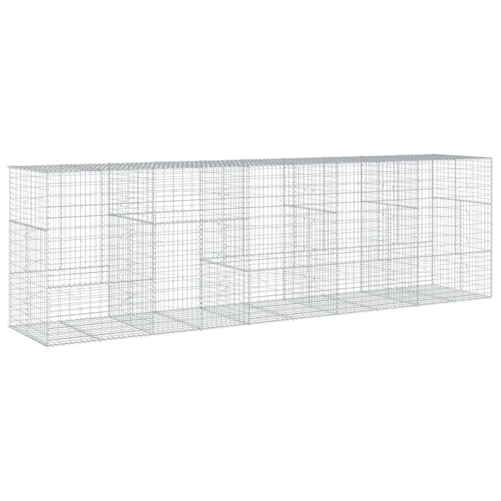 Συρματοκιβώτιο με Κάλυμμα 500x100x150εκ από Γαλβανισμένο Χάλυβα