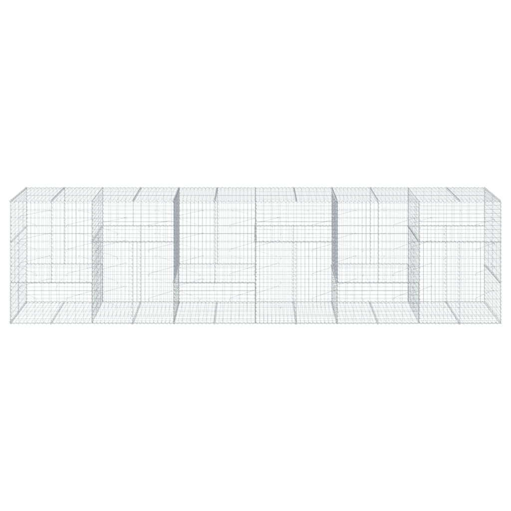Συρματοκιβώτιο με Κάλυμμα 600x100x150 εκ. Γαλβανισμένο Χάλυβα