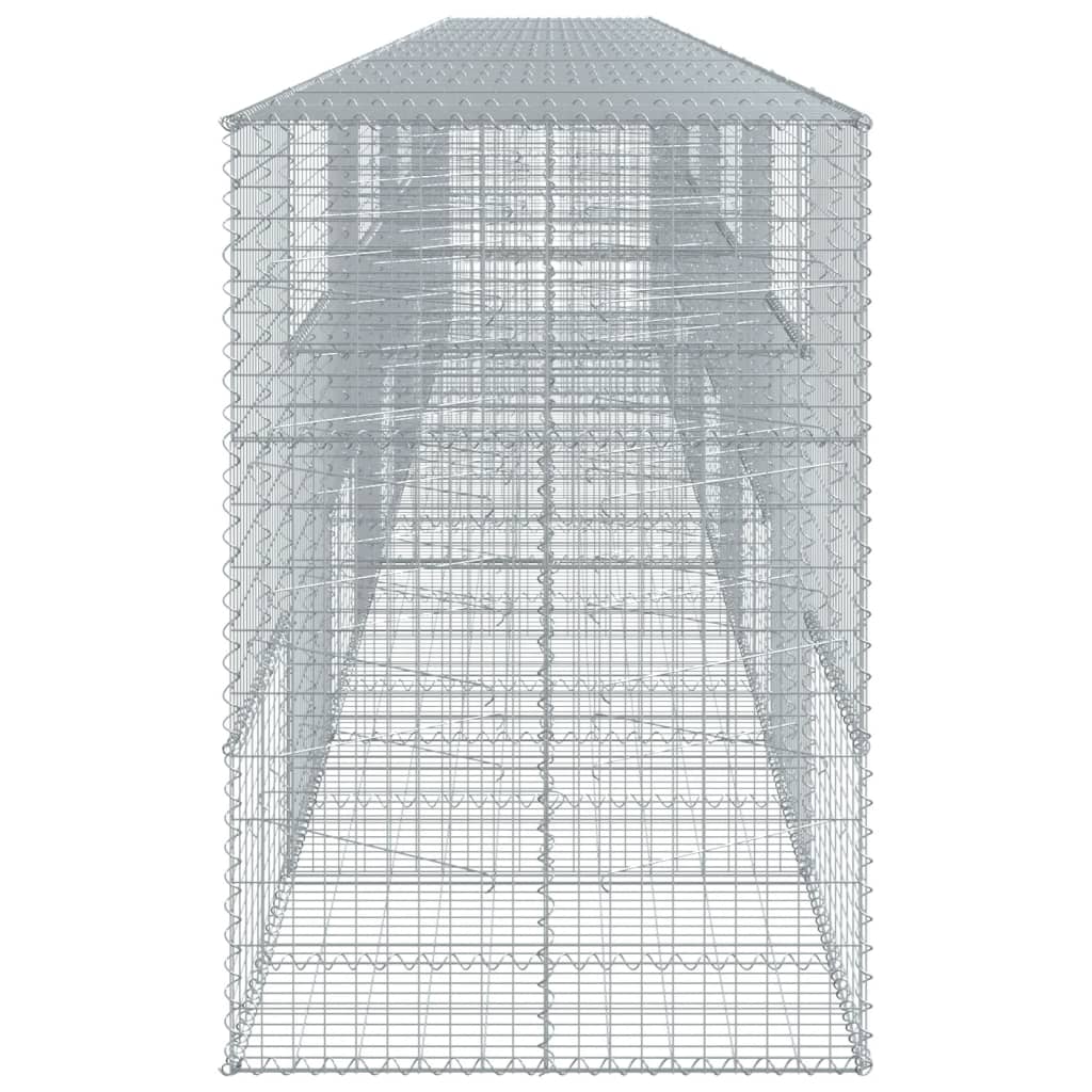 Συρματοκιβώτιο με Κάλυμμα 1000x100x150 εκ. Γαλβανισμένο Χάλυβα - Pakobazaar