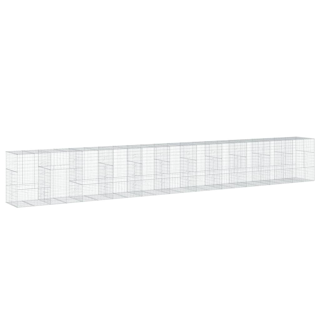 Συρματοκιβώτιο με Κάλυμμα 1100x100x150 εκ. Γαλβανισμένο Χάλυβα