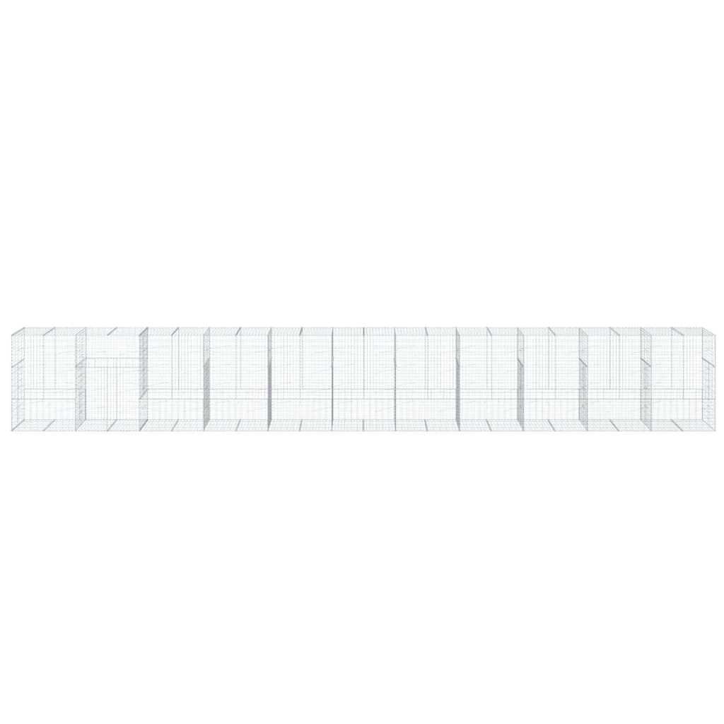Συρματοκιβώτιο με Κάλυμμα 1100x100x150 εκ. Γαλβανισμένο Χάλυβα
