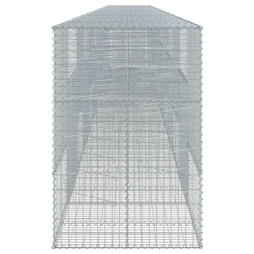 Συρματοκιβώτιο με Κάλυμμα 1200x100x150 εκ. Γαλβανισμένο Χάλυβα