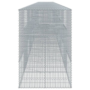 Συρματοκιβώτιο με Κάλυμμα 1200x100x150 εκ. Γαλβανισμένο Χάλυβα