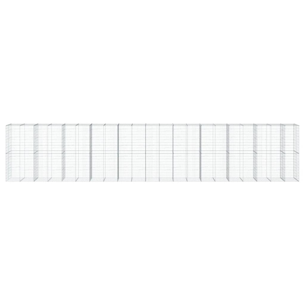 Συρματοκιβώτιο με Κάλυμμα 1050x100x200 εκ. Γαλβανισμένο Χάλυβα - Pakobazaar