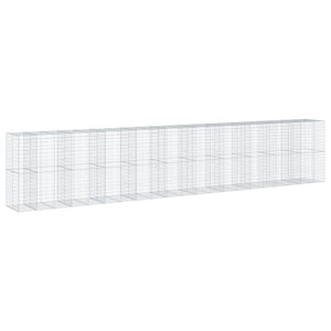 Συρματοκιβώτιο με Κάλυμμα 1050x100x200 εκ. Γαλβανισμένο Χάλυβα - Pakobazaar