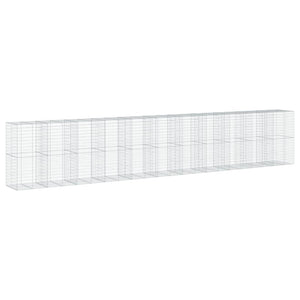 Συρματοκιβώτιο με Κάλυμμα 1100x100x200 εκ. Γαλβανισμένο Χάλυβα - Pakobazaar