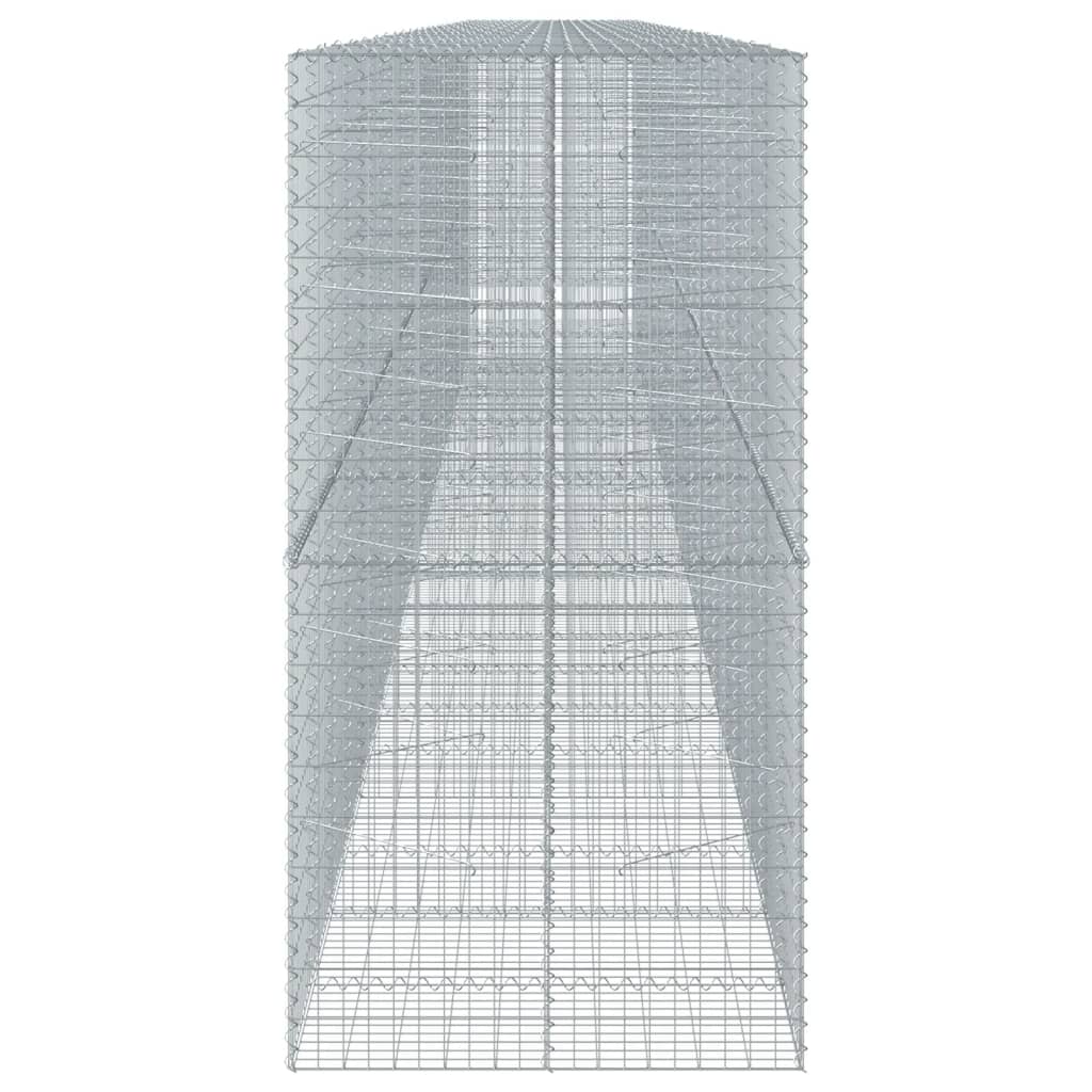 Συρματοκιβώτιο με Κάλυμμα 1200x100x200εκ. Γαλβανισμένο Χάλυβα - Pakobazaar